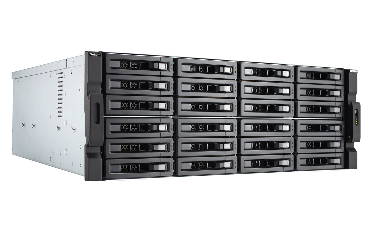 QNAP TS-h2483XU-RP NAS Bastidor (4U) Intel Xeon E E-2236 128 GB DDR4 0 TB QuTS hero Negro (2)