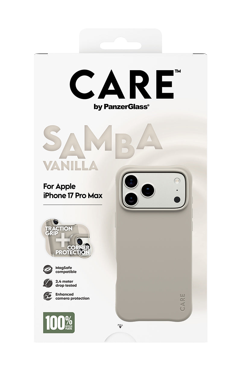 PanzerGlass CARE™ by ® Samba Case Vanilla w. MagSafe iPhone 17 Pro Max funda