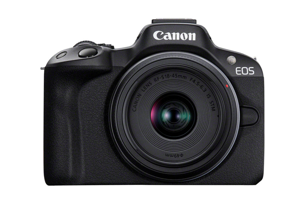 Canon EOS R50, Black + RF-S 18-45mm F4.5-6.3 IS STM Kit MILC 24,2 MP CMOS 6000 x 4000 Pixeles Negro