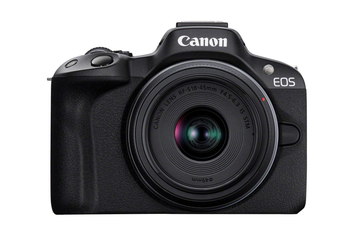 Canon EOS R50, Black + RF-S 18-45mm F4.5-6.3 IS STM Kit MILC 24,2 MP CMOS 6000 x 4000 Pixeles Negro