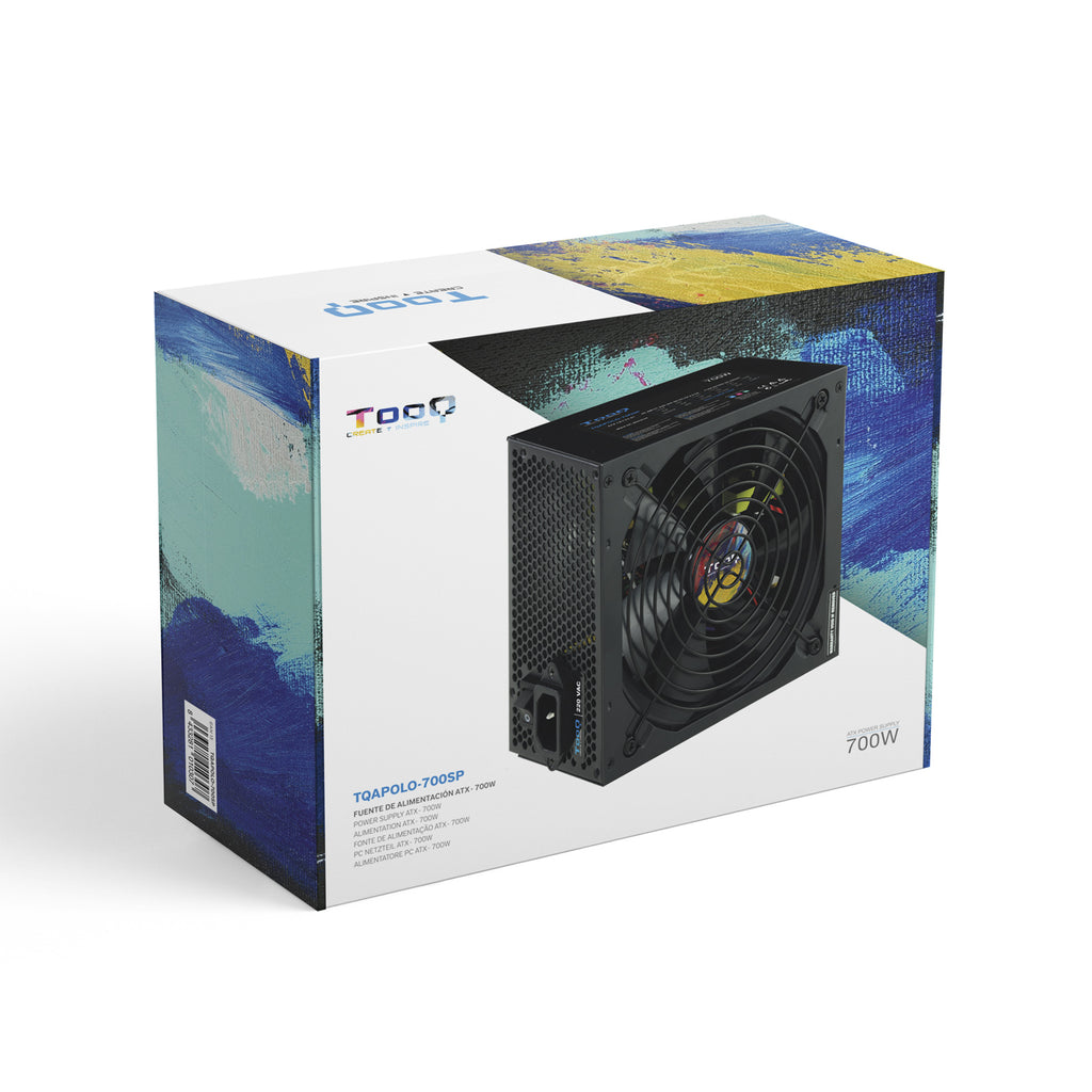 TooQ TQAPOLO-700SP unidad de fuente de alimentación 700 W 20+4 pin ATX ATX Negro (8)
