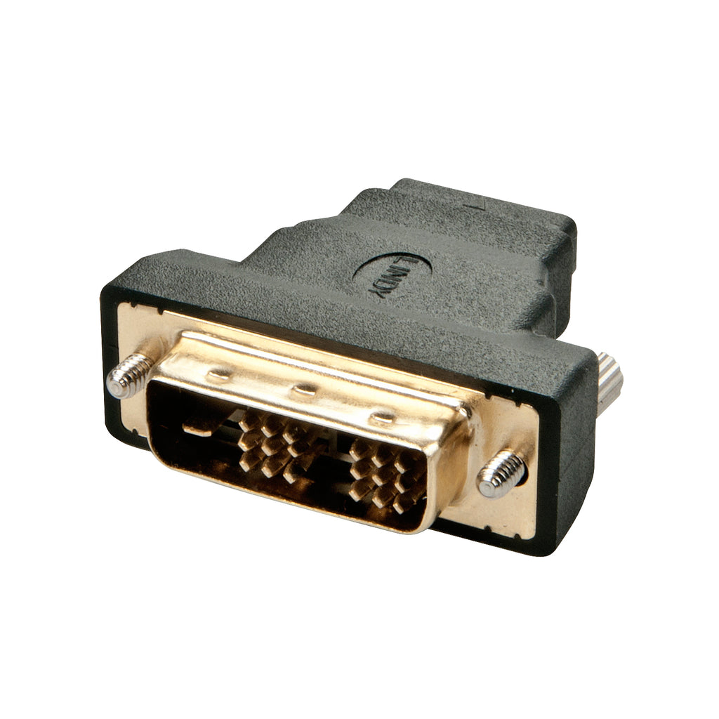 Lindy 41228 cambiador de género para cable HDMI-A FM DVI-D M Negro (2)