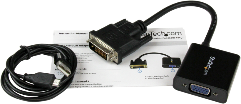 Startech DVI2VGAE - Cable, 1080p, 1920x1200, Adaptador de vídeo, DVI-D (3)