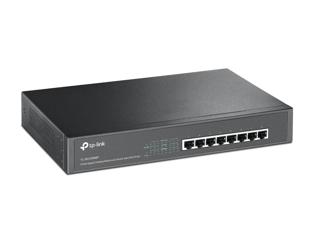 TP-Link TL-SG1008MP switch No administrado Gigabit Ethernet (10/100/1000) Energía sobre Ethernet (PoE) Negro (3)