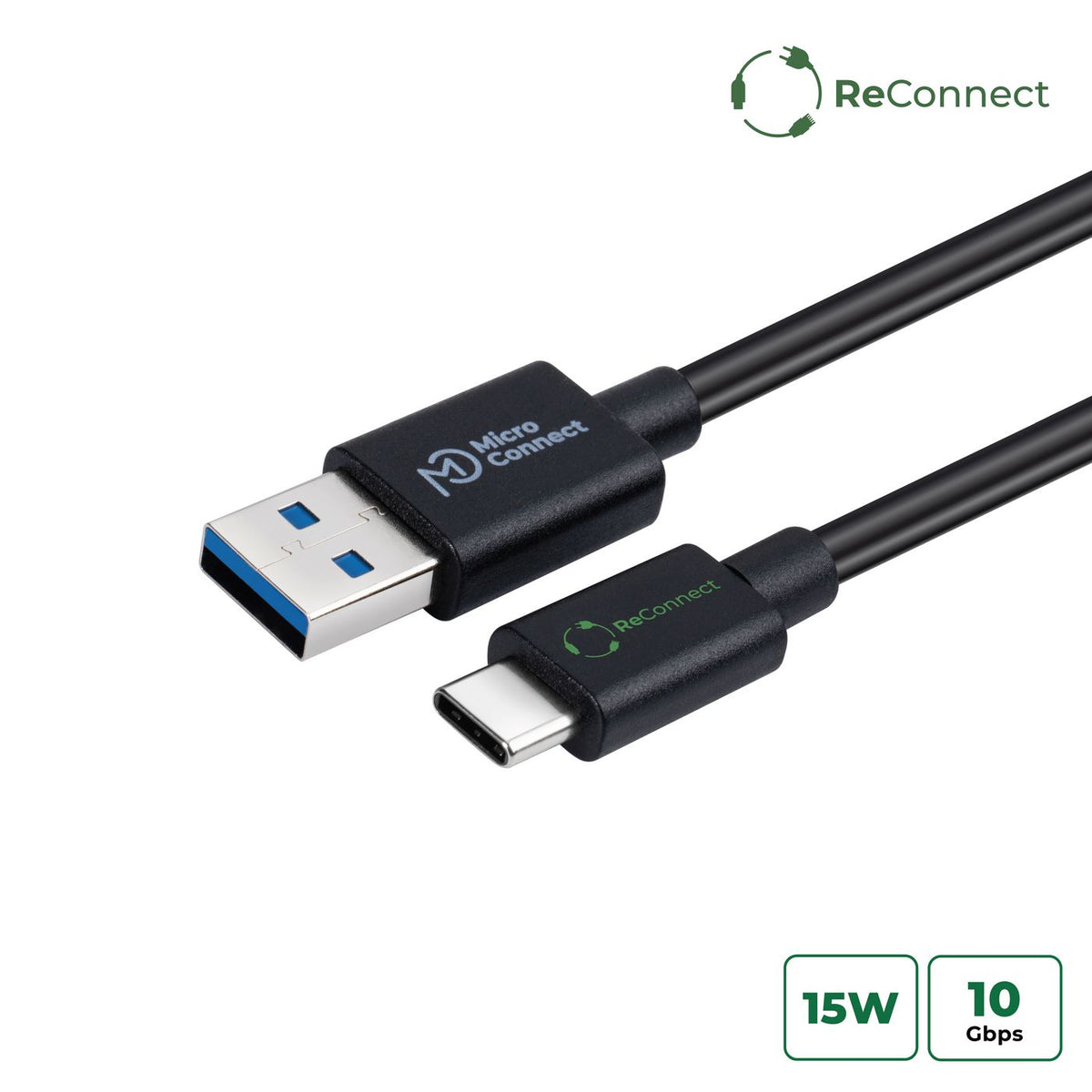 Microconnect ECO-USB3.2CA0.25 cable USB USB 3.2 Gen 2 (3.1 Gen 2) 0,25 m USB A USB C Negro (2)
