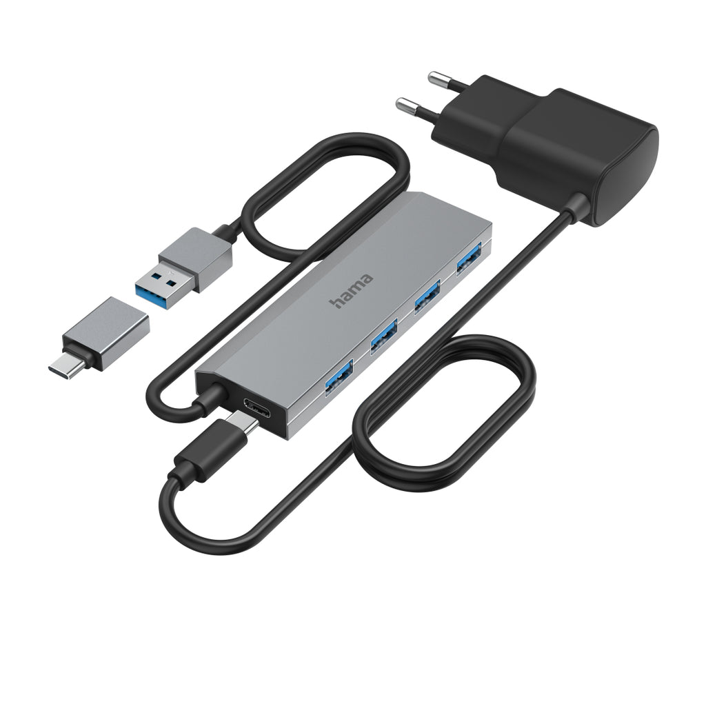 Hama 00200138 hub de interfaz USB 3.2 Gen 1 (3.1 Gen 1) Type-A + Type-C 5000 Mbit/s Antracita, Gris (3)