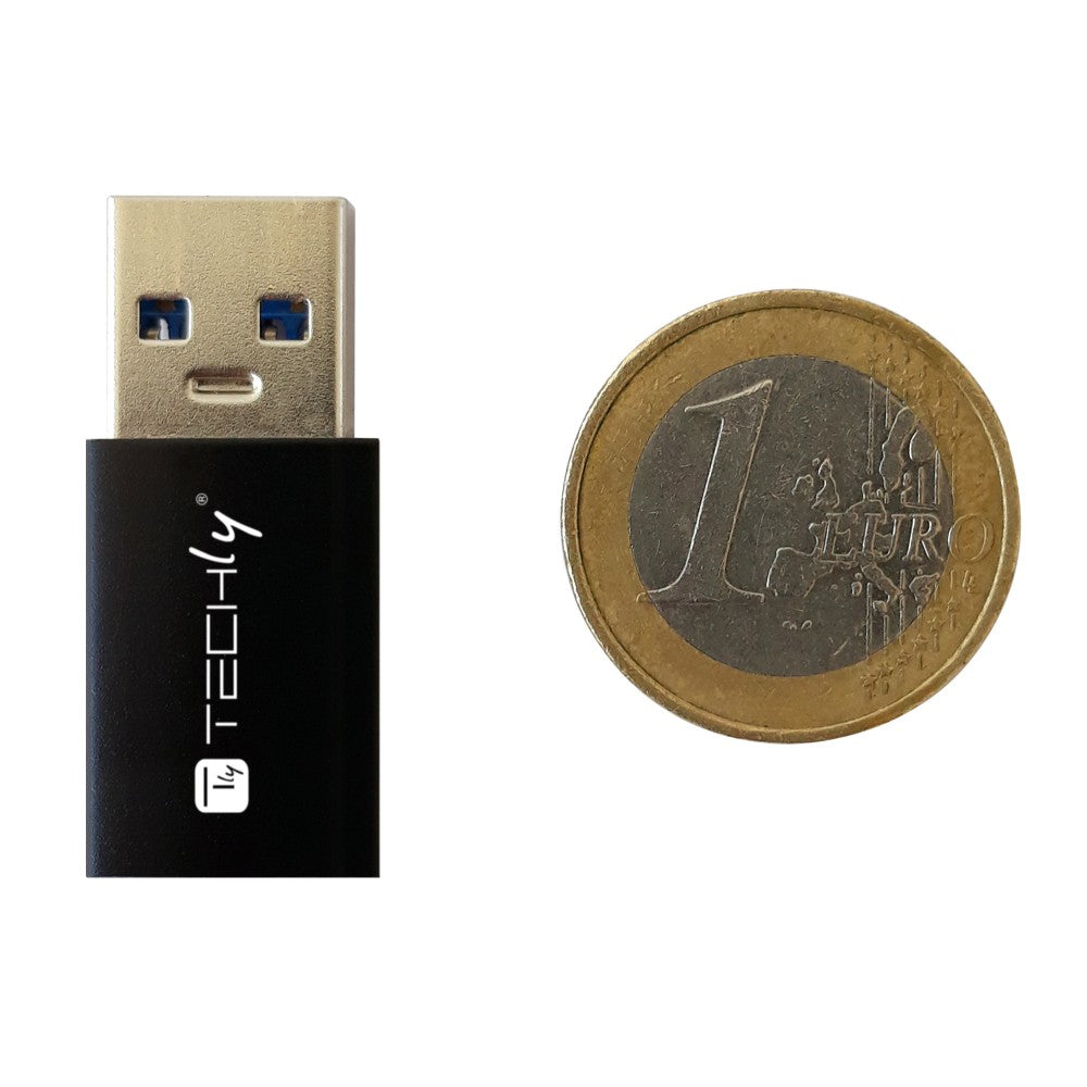 Techly IADAP USB3-AFT cambiador de género para cable USB A USB C Negro (3)