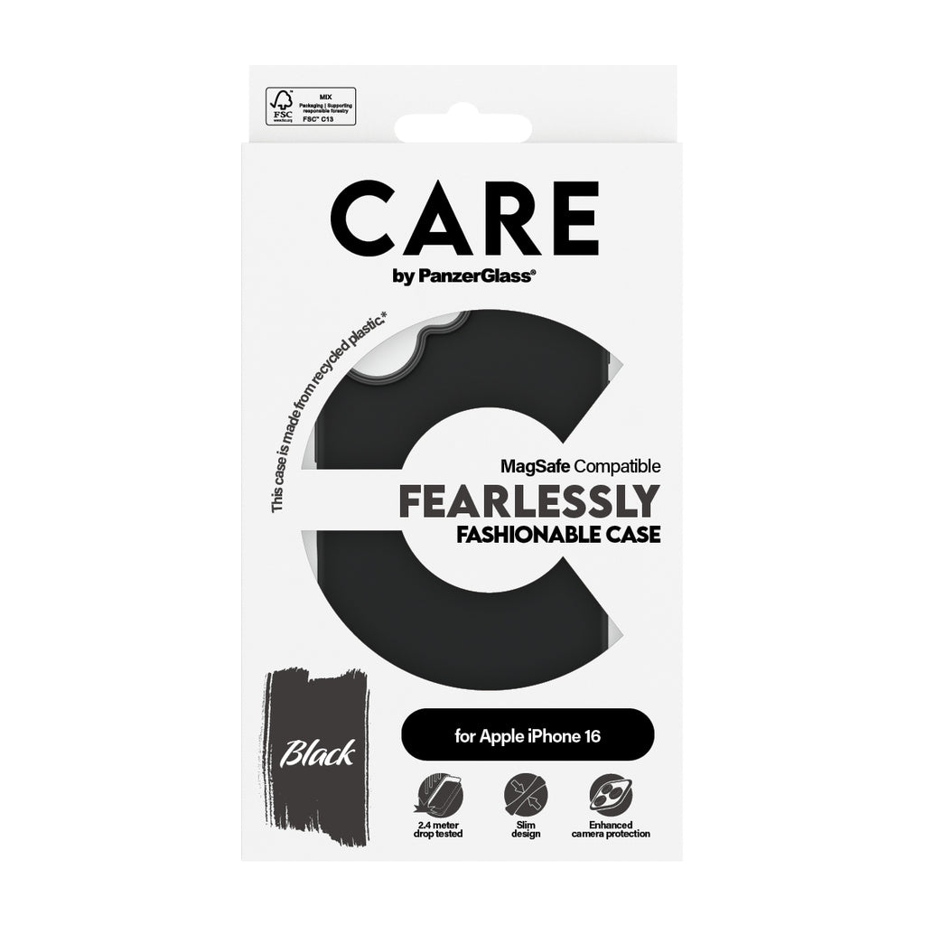 PanzerGlass CARE™ by ® Case Black w. MagSafe iPhone 16 funda para teléfono móvil Negro (3)