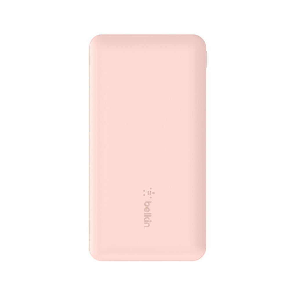 Cargador portátil - 10000 mAh - 18 vatios - 3 conectores de salida (USB-C, 2 x USB) - oro rosa