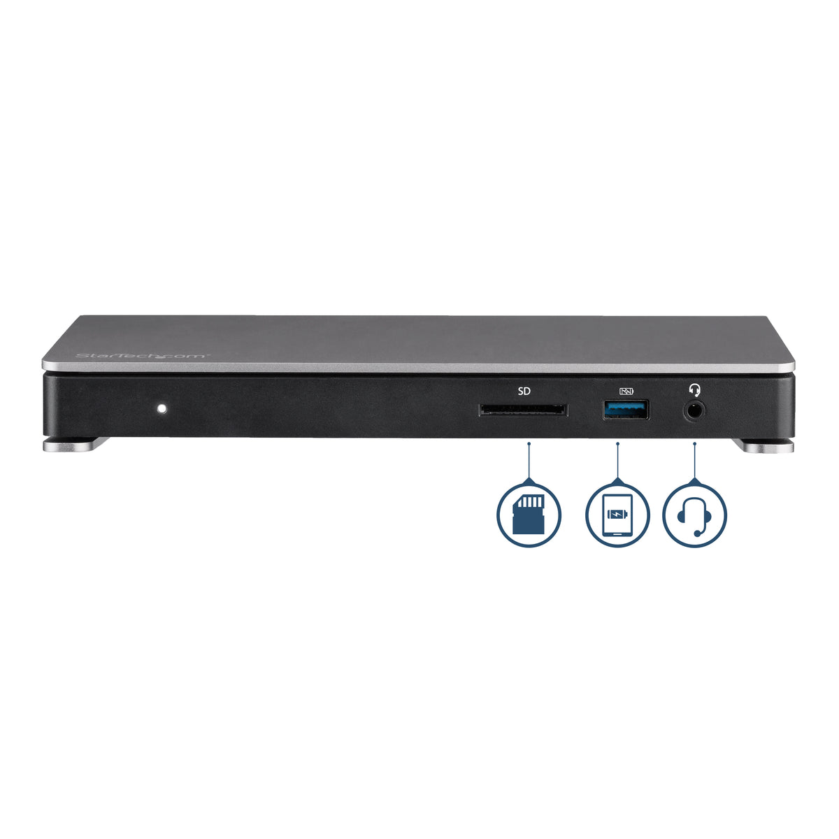 StarTech.com TB3DOCK2DPPU base para portátil y replicador de puertos Alámbrico USB 3.2 Gen 1 (3.1 Gen 1) Type-C Negro (3)