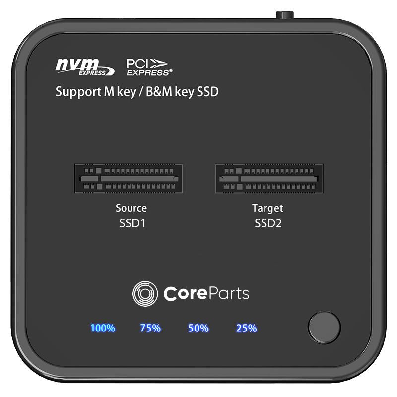 CoreParts MS-CLONER-NVME base de conexión para disco duro Negro (4)