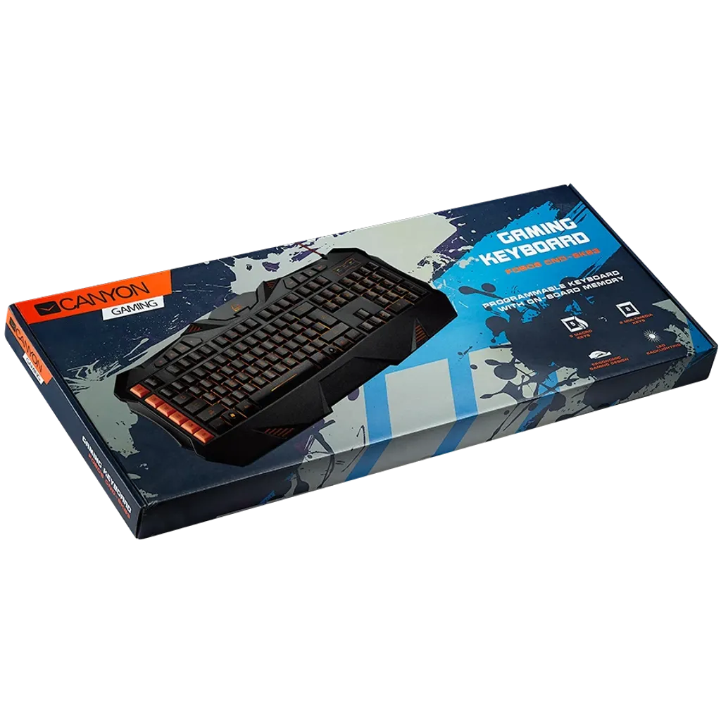 Canyon Fobos teclado Gaming USB Negro, Naranja (Teclado Gaming Canyon FOBOS)