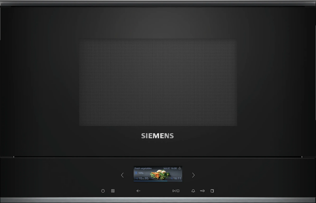 Siemens iQ700 BE732L1B1 microondas Negro microondas combinado empotrable 21 L