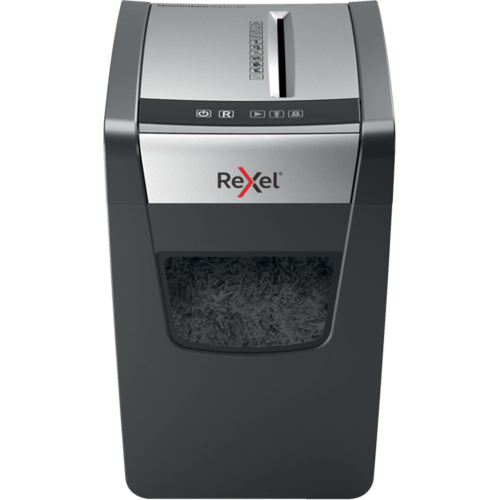 Rexel Momentum X410-SL triturador de papel Corte cruzado 62 dB Negro, Gris