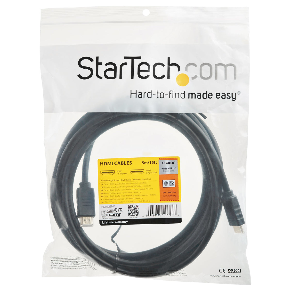 StarTech.com HDMM5MP cable HDMI HDMI tipo A (Estándar) Negro (3)