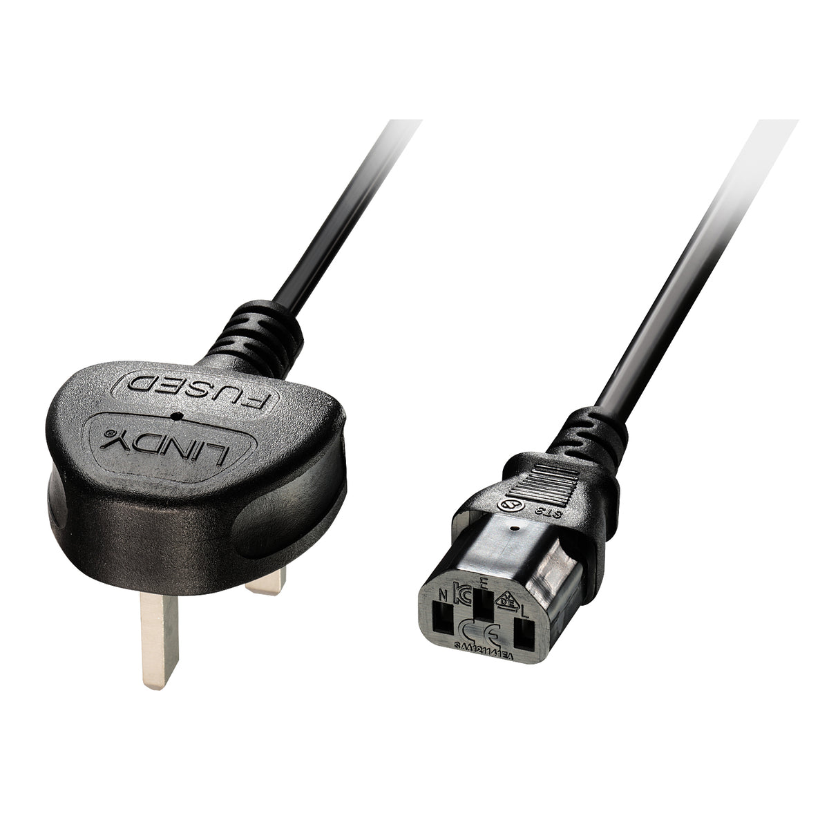 Lindy 30435 cable de transmisión Negro 5 m C13 acoplador (2)