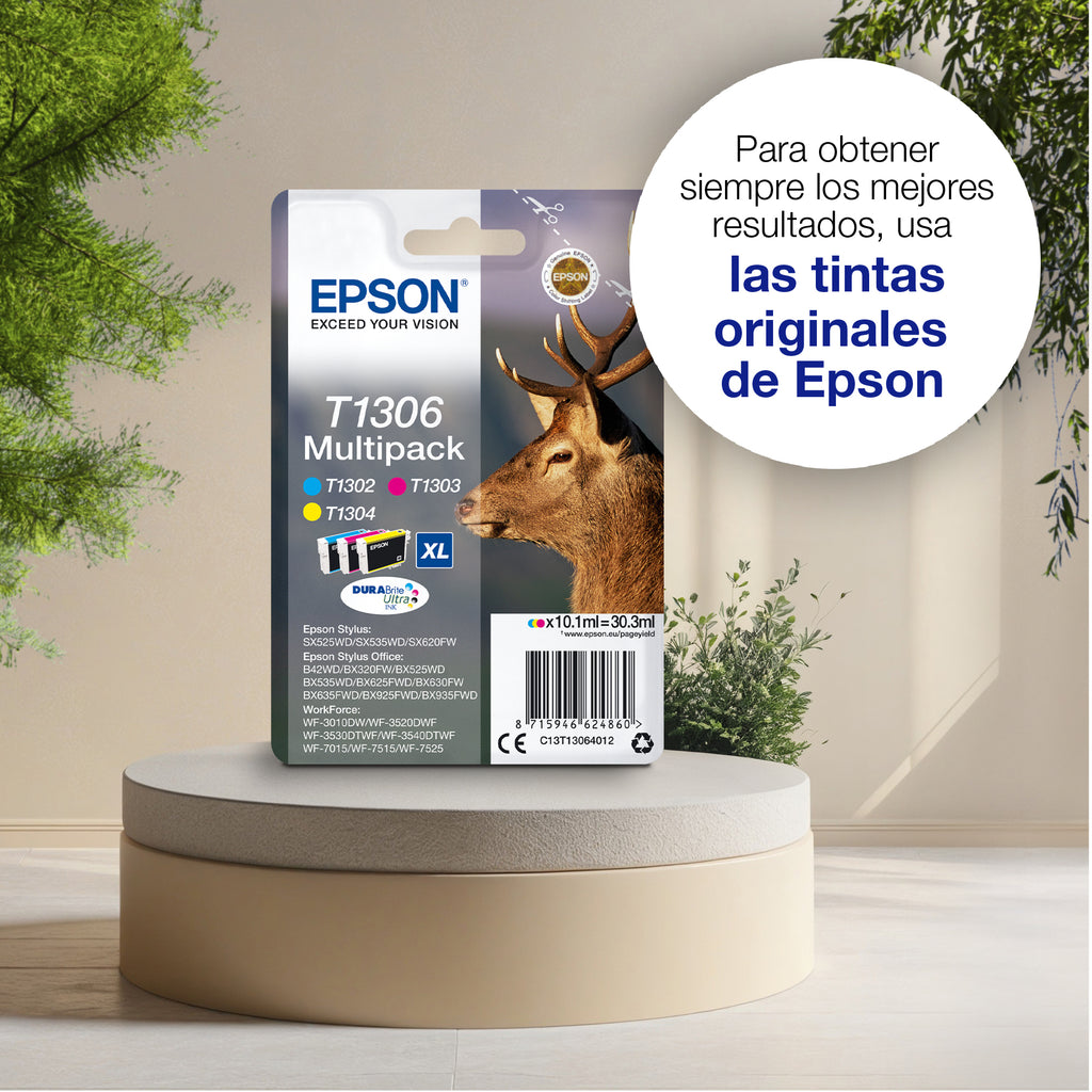 Epson Stag T1306 cartucho de tinta 1 pieza(s) Original High (L) Yield Cian, Magenta, Amarillo (6)