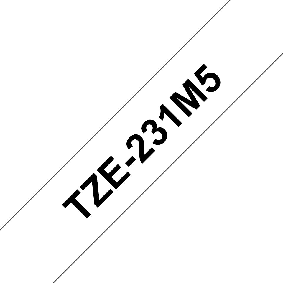 Brother TZE-231M5 cinta para impresora de etiquetas Negro sobre blanco (2)