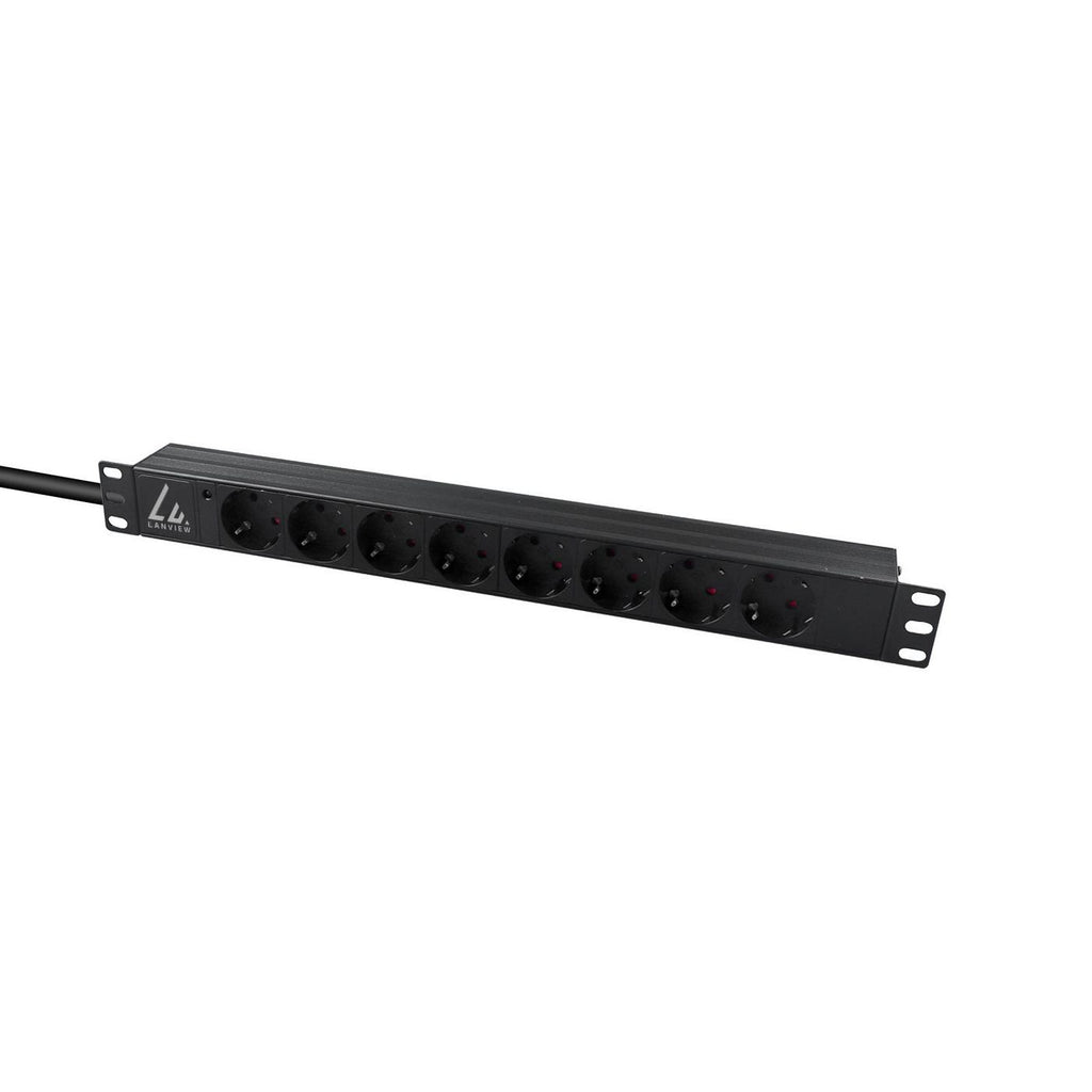 Lanview LVR-3MSCH-LIC-SCH8 unidad de distribución de energía (PDU) 8 salidas AC 1U Negro (3)