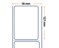 Zebra Labels, Others, Papel Normal, Z-Perform 1000T, Ancho: 18 mm, Profundidad: 127 mm, Circunferencia: 25.4 mm 3012373-T