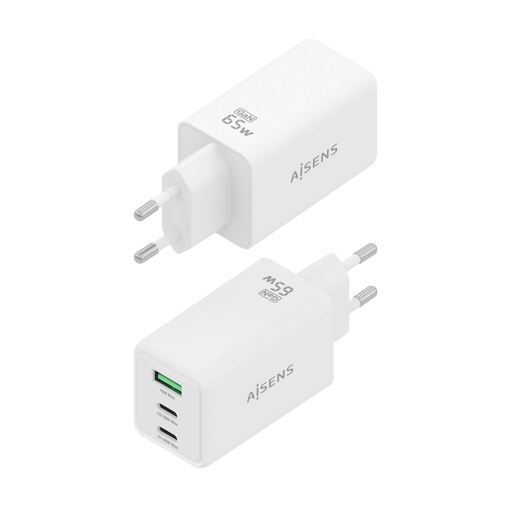AISENS ASCH-65W3P072-W cargador de dispositivo móvil Cámara digital, GPS, Teléfono móvil, Portátil, Smartphone, Tableta, Universal Corriente alterna Carga rápida Interior (4)