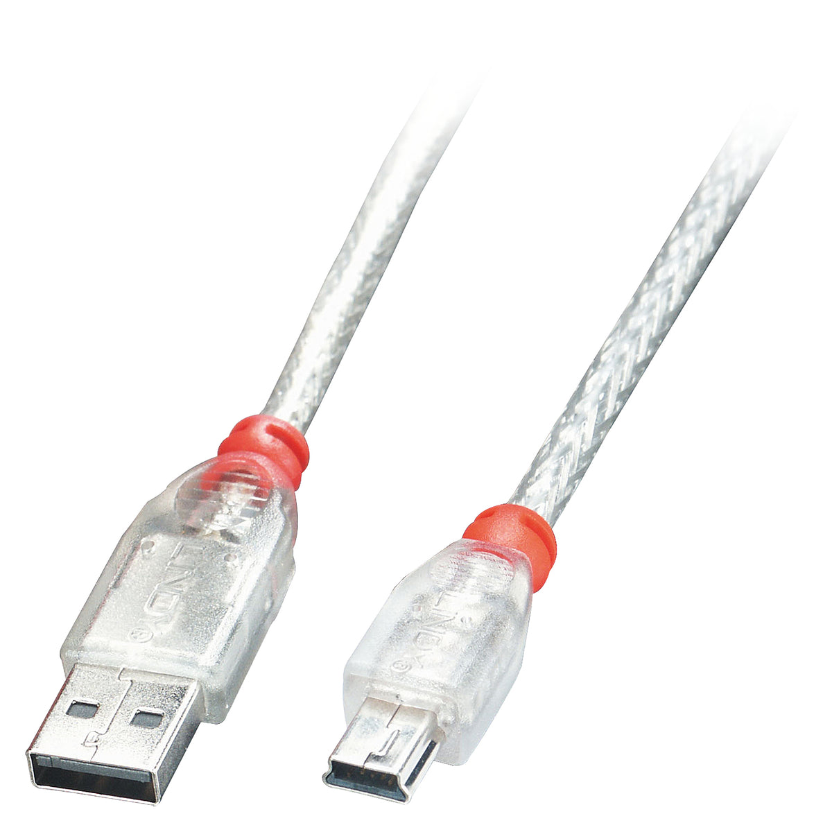 Lindy 41785 cable USB USB 2.0 5 m USB A Mini-USB B 0,48 Gbit/s Transparente (2)
