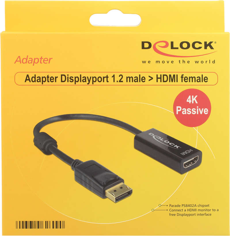 DeLOCK 62609 cable adaptador de vídeo 0.2m DisplayPort HDMI Negro (2)