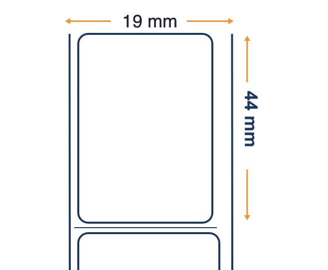 Labels, Zebra, Sintético, Z-Ultimate 3000T Blanco, An: 19 mm, Al: 44.45 mm, L: 200 mm, C: 76 mm 3006486