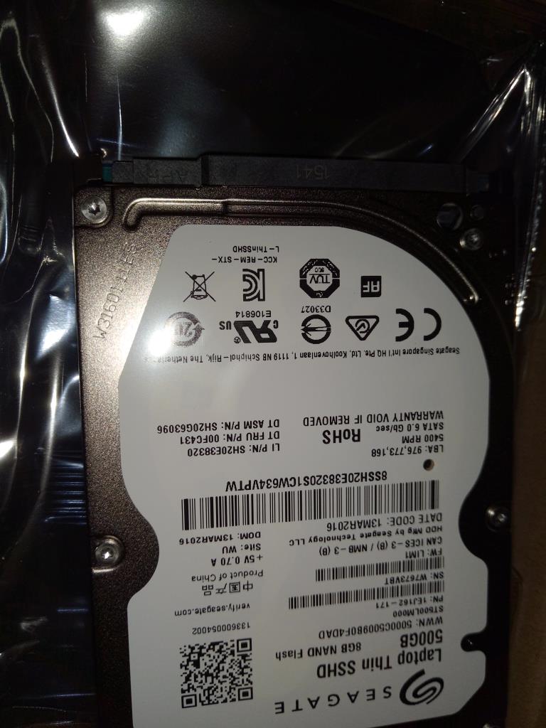 Lenovo 500GB 5400RPM SATA 2,5" HDD 00FC431-RFB – Reacondicionado