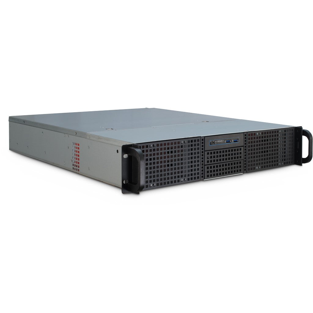 Inter-Tech 2U-20255 Rack Negro, Acero inoxidable