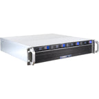 Inter-Tech IPC 2U-2404S Rack Negro, Plata
