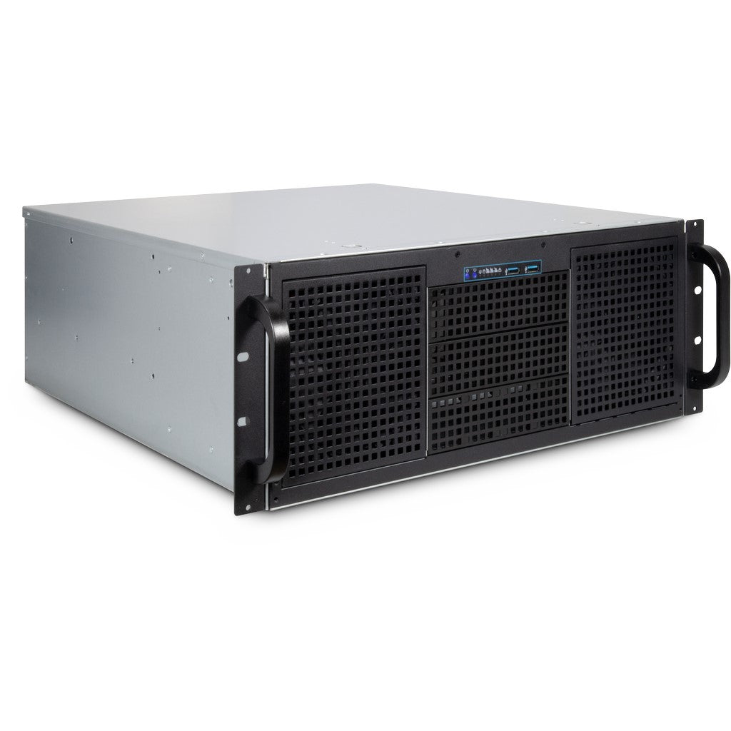 Inter-Tech 4U 40248 Rack Negro, Gris