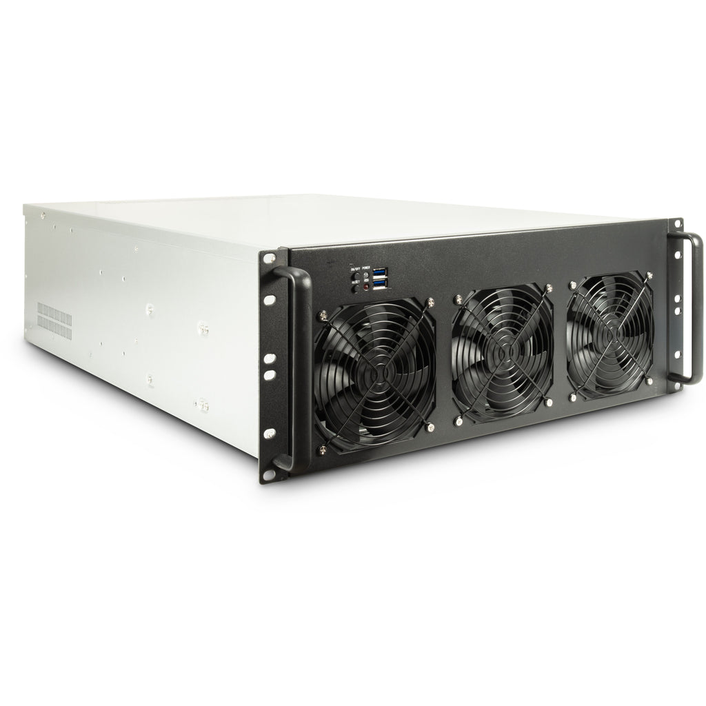 Inter-Tech 4F28 Rack Negro, Plata