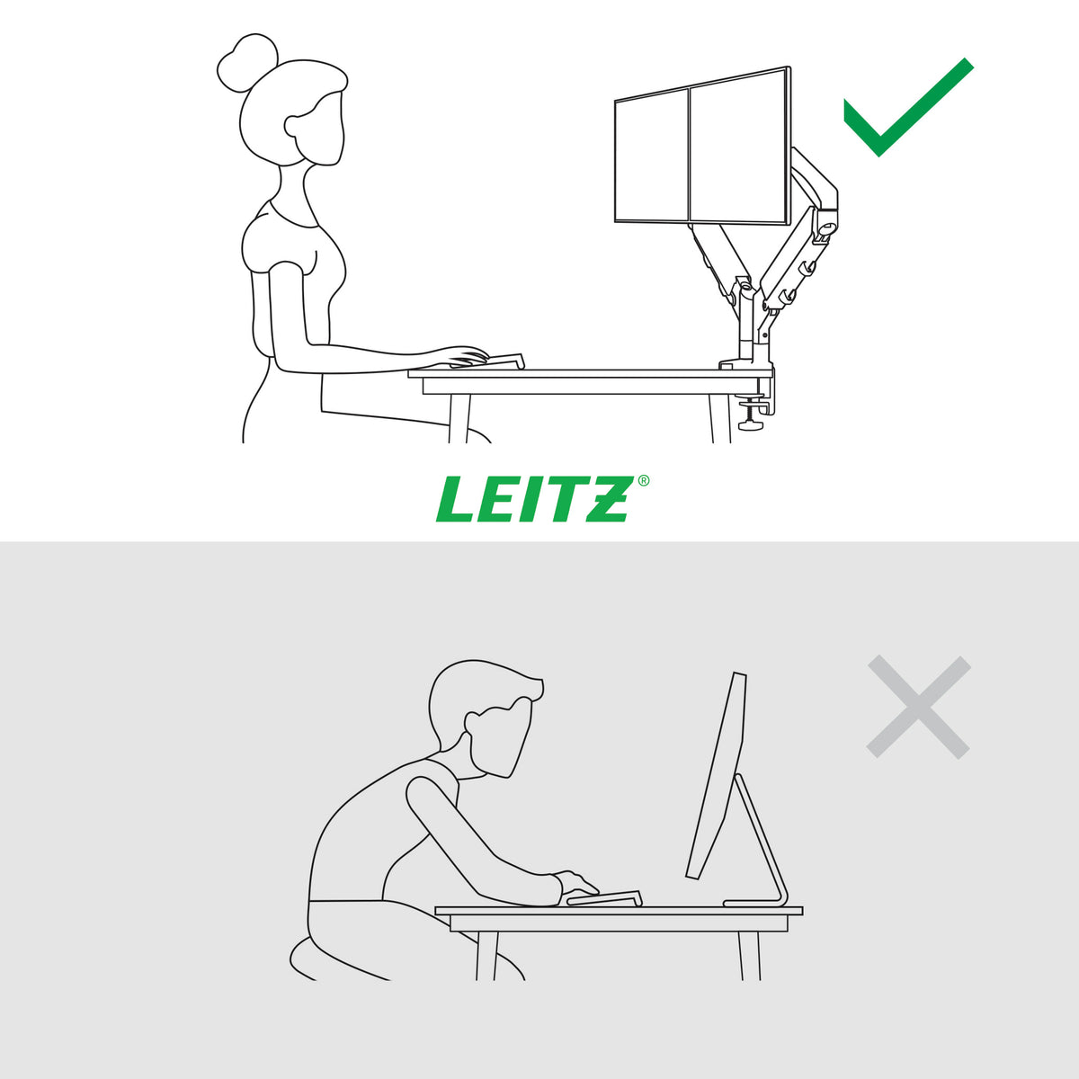 Leitz 65370085 soporte para monitor 81,3 cm (32") Escritorio Gris (7)