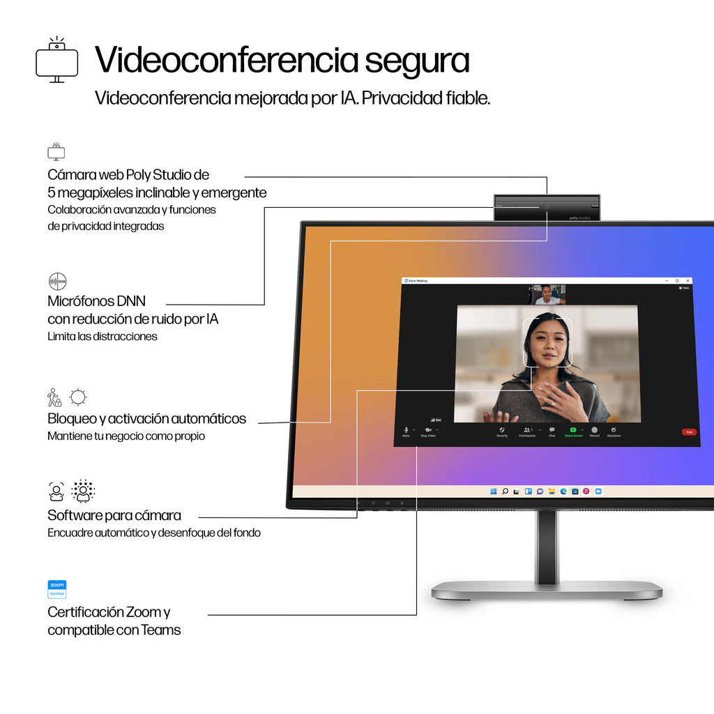 HP Series 5 Pro 524pm pantalla para PC 60,5 cm (23.8") 1920 x 1080 Pixeles Full HD LCD Negro (7)