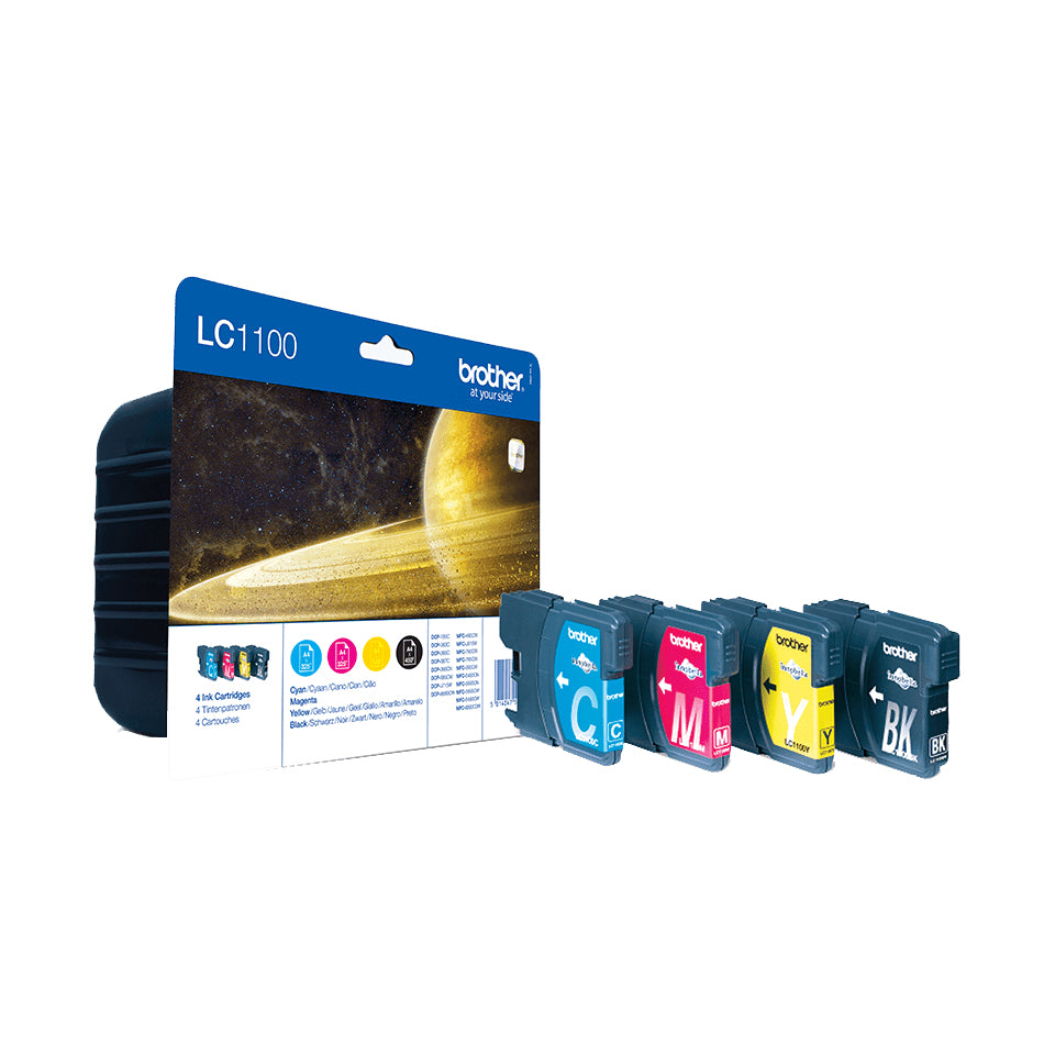 Brother LC1100VALBP cartucho de tinta 4 pieza(s) Original Negro, Cian, Magenta, Amarillo (3)