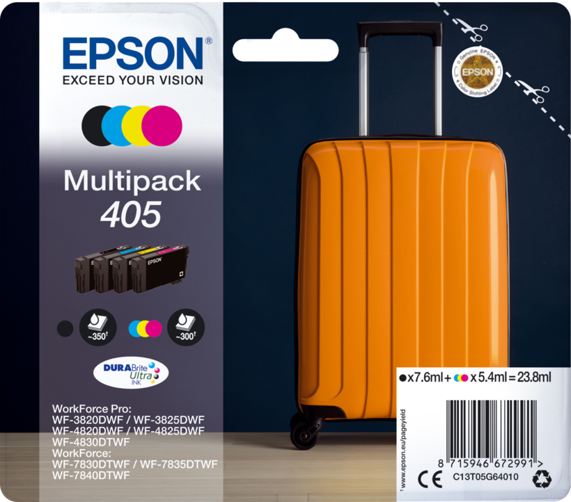 Multip. tinta Epson DURABrite 405 Maleta
