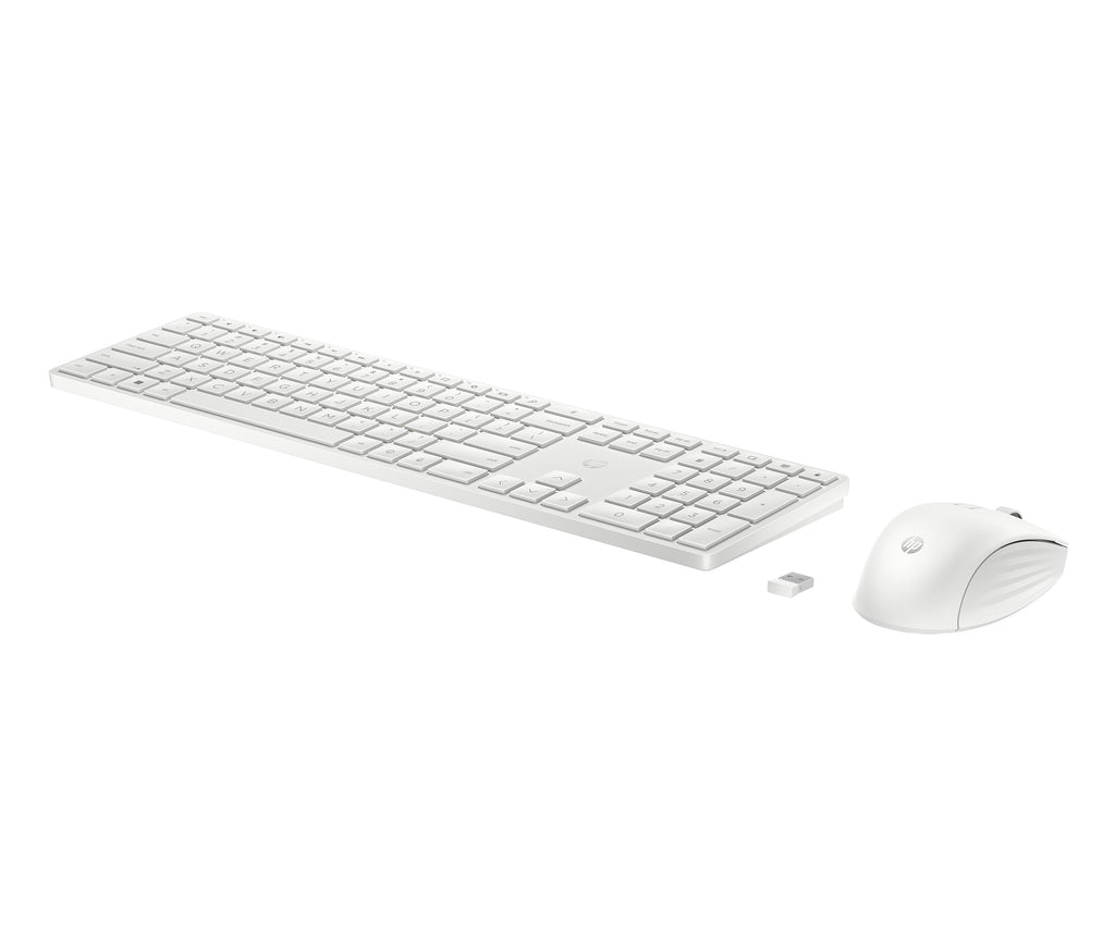 HP 655 Wireless Keyboard and Mouse Combo White teclado Ratón incluido Universal RF inalámbrica + USB Blanco (2)