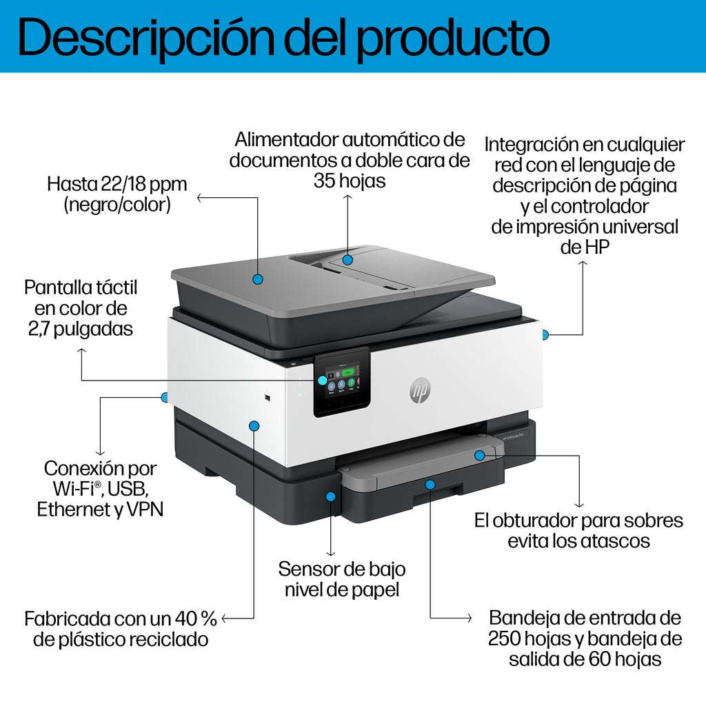 HP OfficeJet Pro 9120b AiO Printer Inyección de tinta térmica A4 4800 x 1200 DPI 20 ppm Wifi (5)