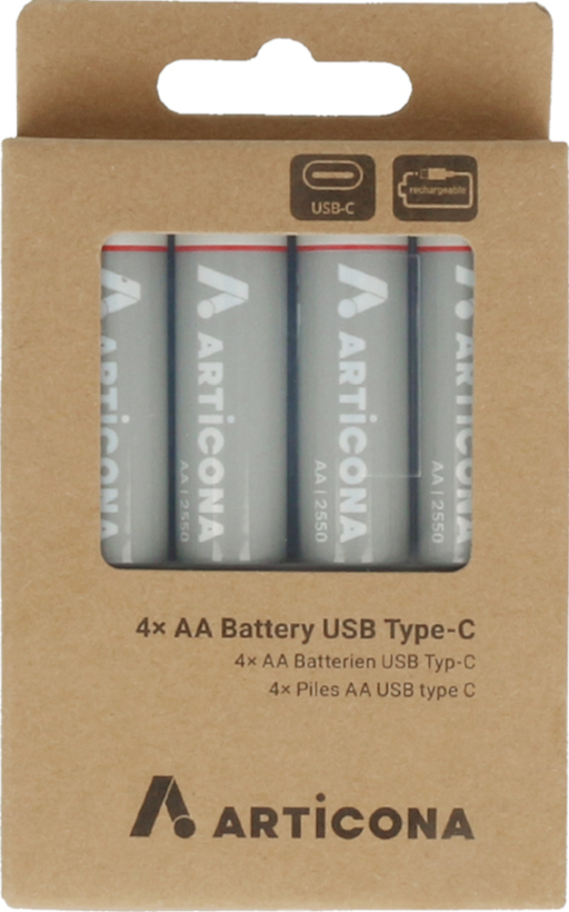 Pila AA ARTICONA USB tipo C 4 uds. (3)