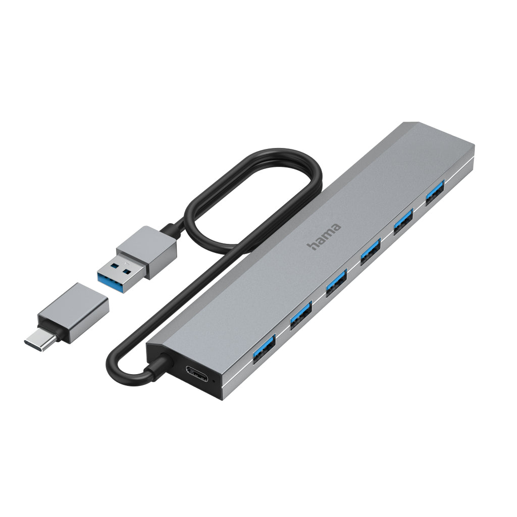 Hama 00200137 hub de interfaz USB 3.2 Gen 1 (3.1 Gen 1) Type-A + Type-C 5000 Mbit/s Antracita