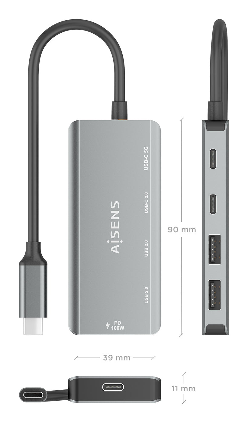 AISENS A109-0946 base para portátil y replicador de puertos Alámbrico USB 3.2 Gen 1 (3.1 Gen 1) Type-C (5)