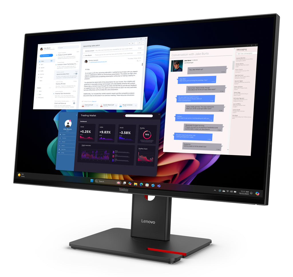 Lenovo ThinkVision T27UD-40 pantalla para PC 68,6 cm (27") 3840 x 2160 Pixeles 4K Ultra HD LCD Negro (3)