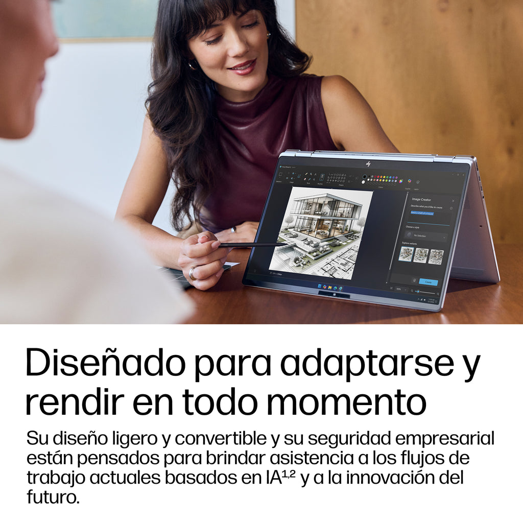 HP EliteBook X Flip G2i 14 inch Notebook Next Gen AI PC Wolf Pro Security Edition Copilot+ PC Intel Core Ultra 5 325 Híbrido (2-en-1) 35,6 cm (14") Pantalla táctil WUXGA 32 GB LPDDR5x-SDRAM 512 GB SSD Wi-Fi 7 (802.11be) Windows 11 Pro Plata (9)