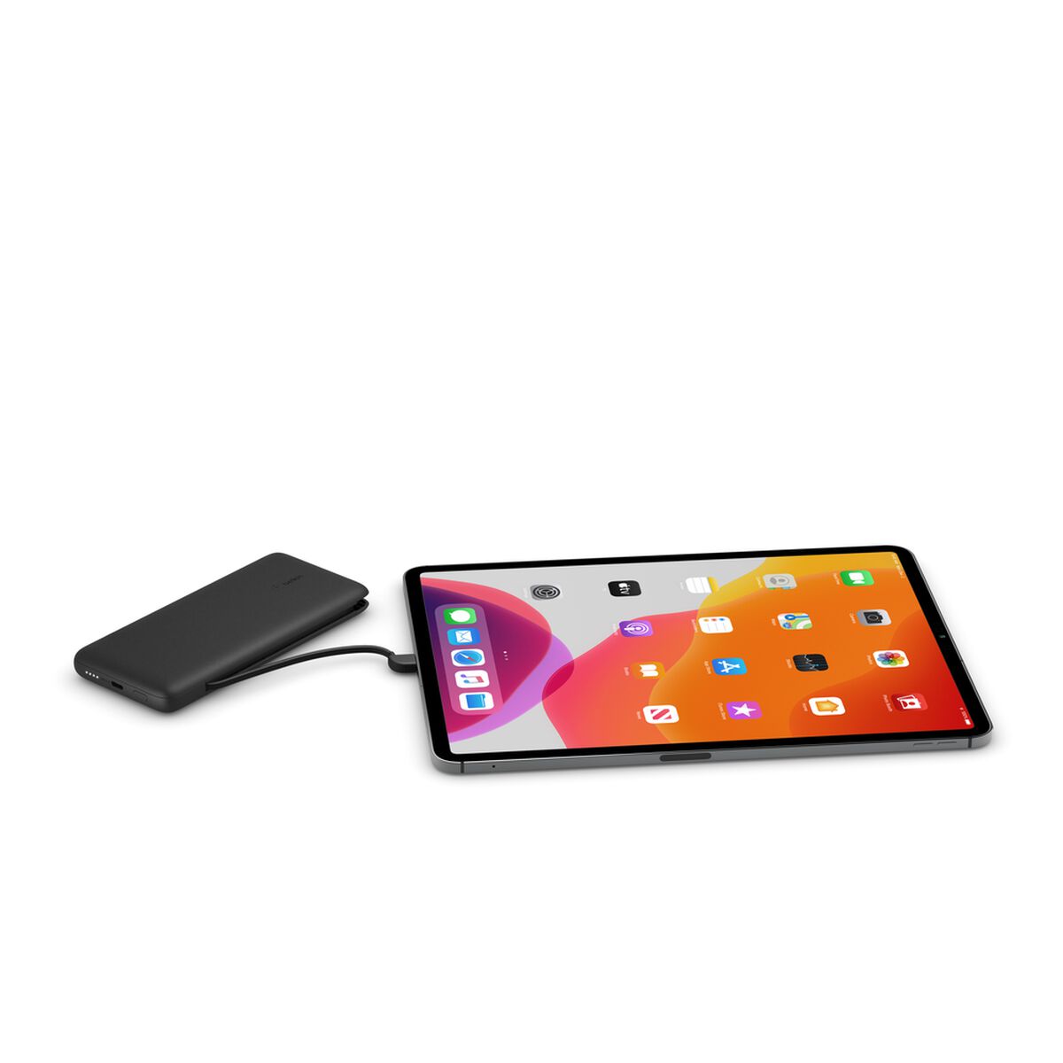 Cargador portátil - 10000 mAh - 23 vatios - Fast Charge, PD - 2 conectores de salida (Lightning, USB-C) - negro