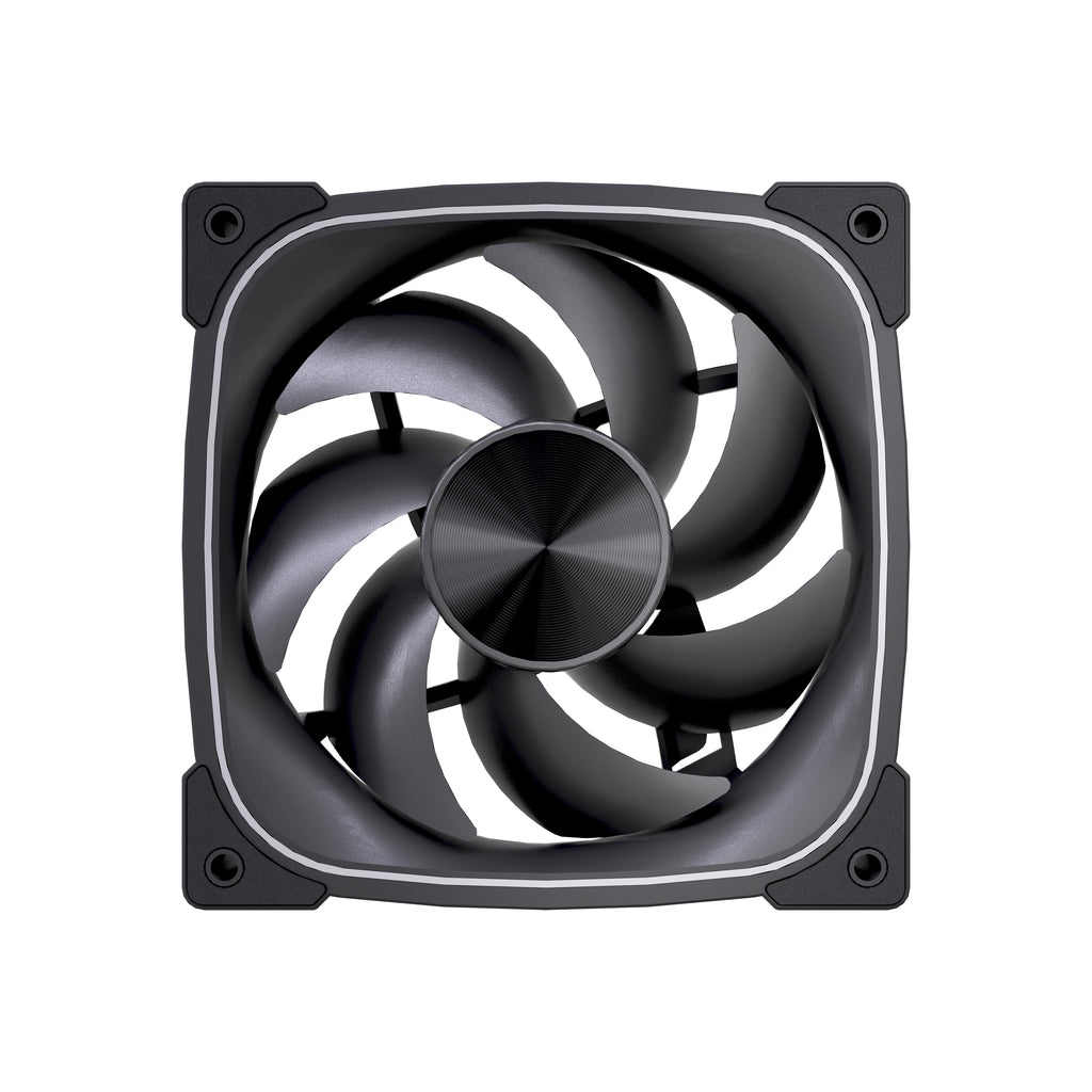 VIDA Stealth 120mm ARGB PWM Case Fan, Hydraulic Bearing, Outer Ring Lighting