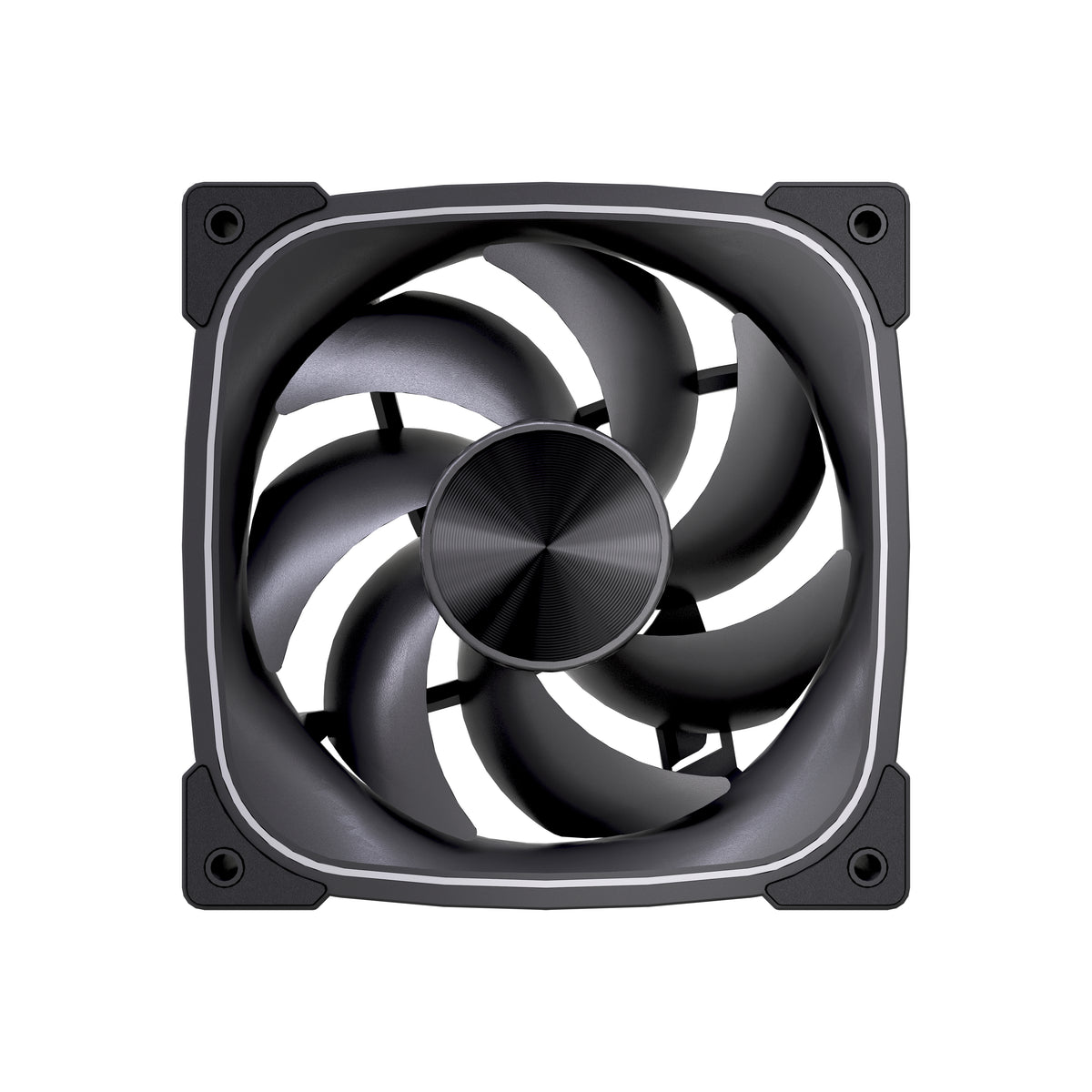VIDA Stealth 120mm ARGB PWM Case Fan, Hydraulic Bearing, Outer Ring Lighting