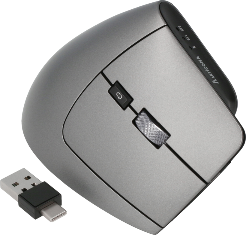 Ratón ARTICONA ergo BT + USB A/C gris (3)