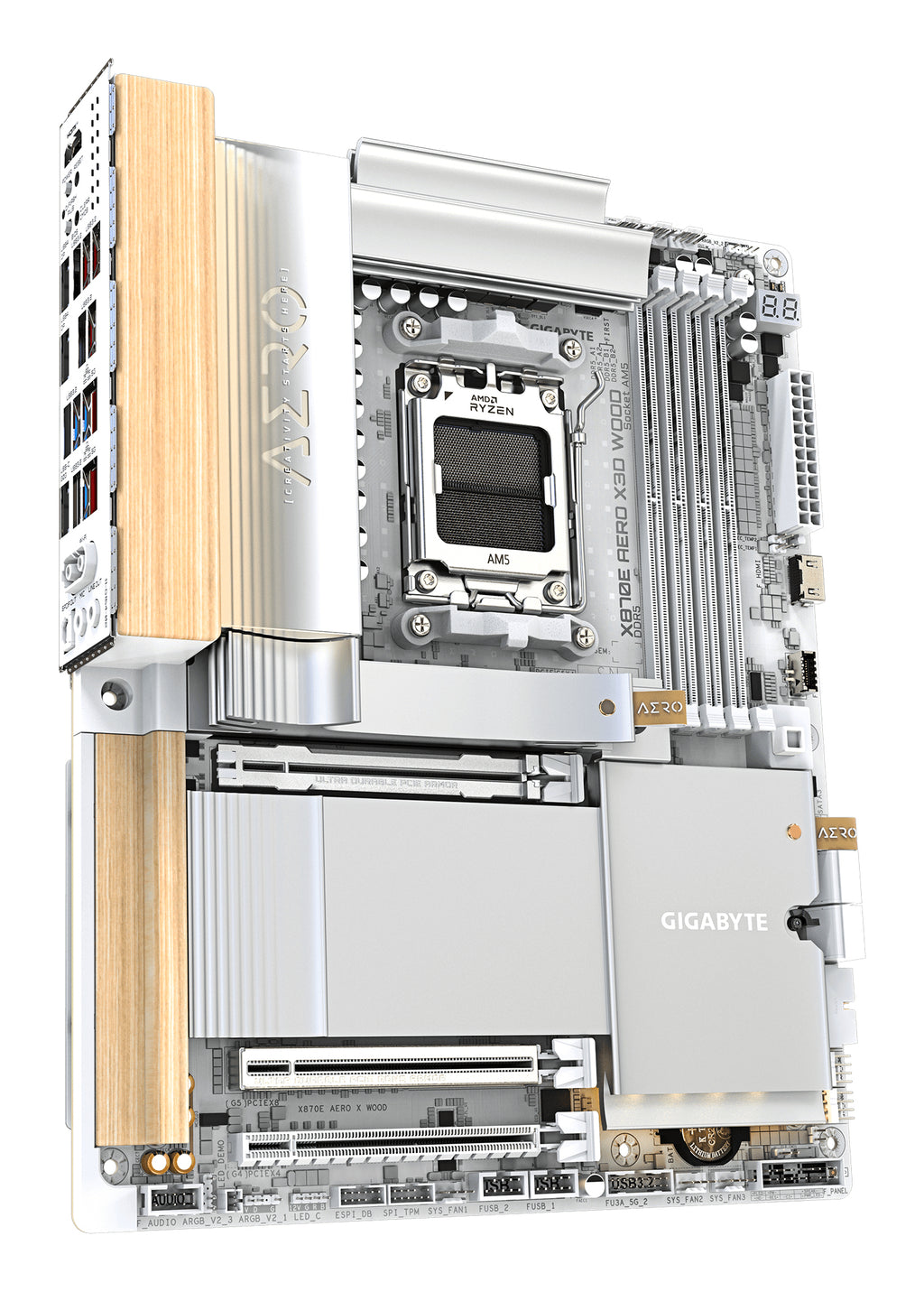 GIGABYTE X870E AERO X3D WOOD AMD X870E Zócalo AM5 ATX (4)