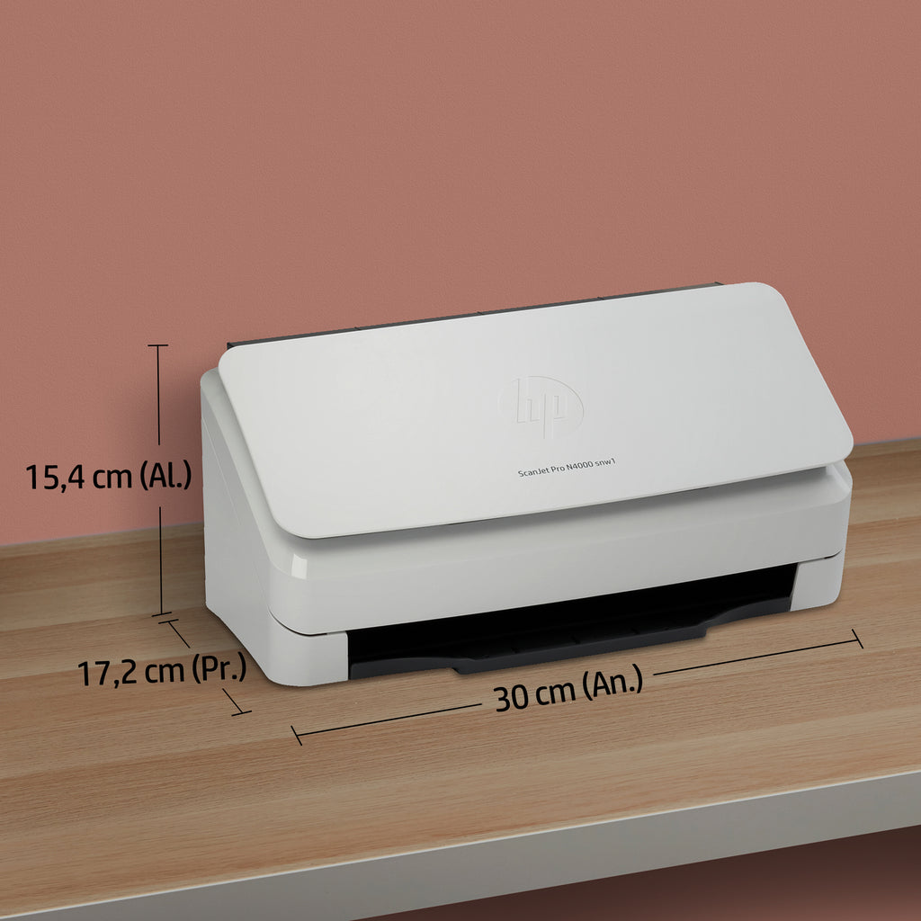 HP ScanJet Pro N4000 snw1 Escáner alimentado con hojas 600 x 600 DPI A4 Negro, Blanco (6)